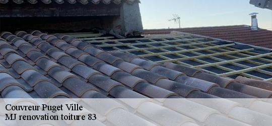 Couvreur  puget-ville-83390 MJ renovation toiture 83