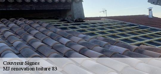 Couvreur  signes-83870 MJ renovation toiture 83