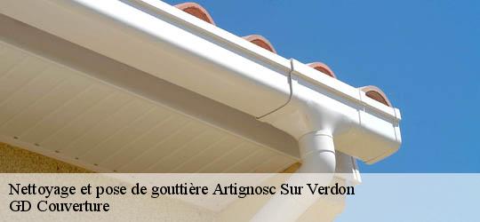 Nettoyage et pose de gouttière artignosc-sur-verdon-83630 GD Couverture