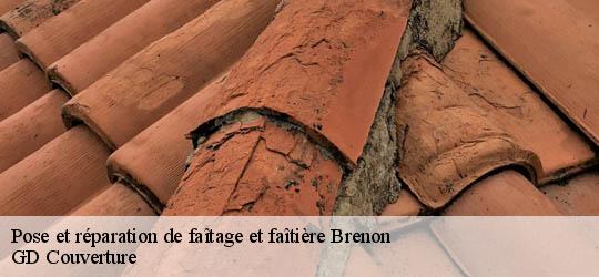 Pose et réparation de faîtage et faîtière brenon-83840 GD Couverture