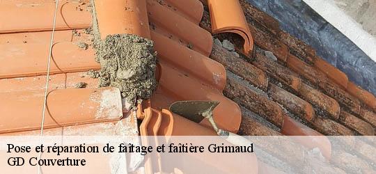 Pose et réparation de faîtage et faîtière 83310