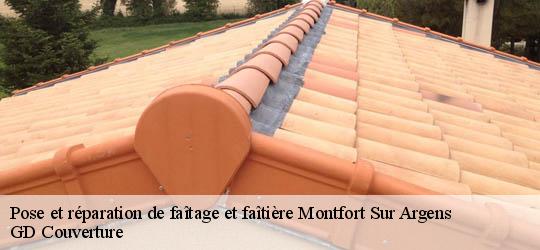 Pose et réparation de faîtage et faîtière  83570
