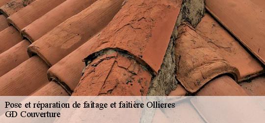 Pose et réparation de faîtage et faîtière ollieres-83470 GD Couverture