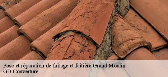 Pose et réparation de faîtage et faîtière grand-moulin-83740 GD Couverture
