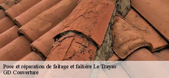 Pose et réparation de faîtage et faîtière le-trayas-83700 GD Couverture