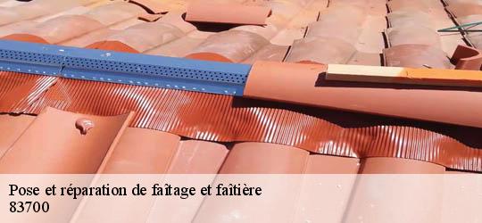 Pose et réparation de faîtage et faîtière 83700