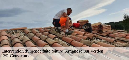 Intervention d'urgence fuite toiture artignosc-sur-verdon-83630 GD Couverture