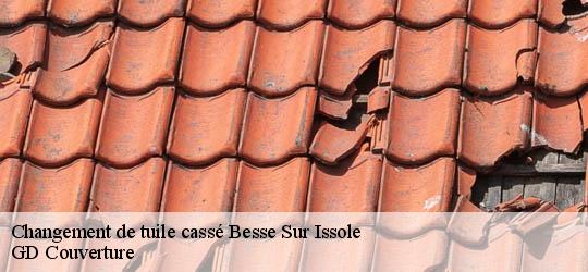 Changement de tuile cassé besse-sur-issole-83890 GD Couverture