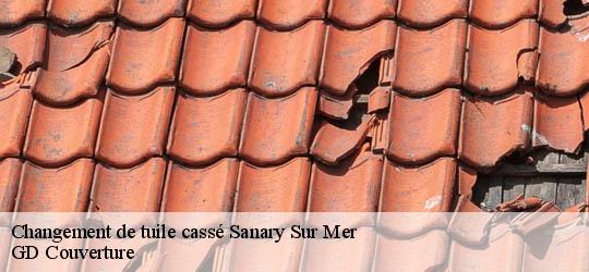 Changement de tuile cassé sanary-sur-mer-83110 GD Couverture